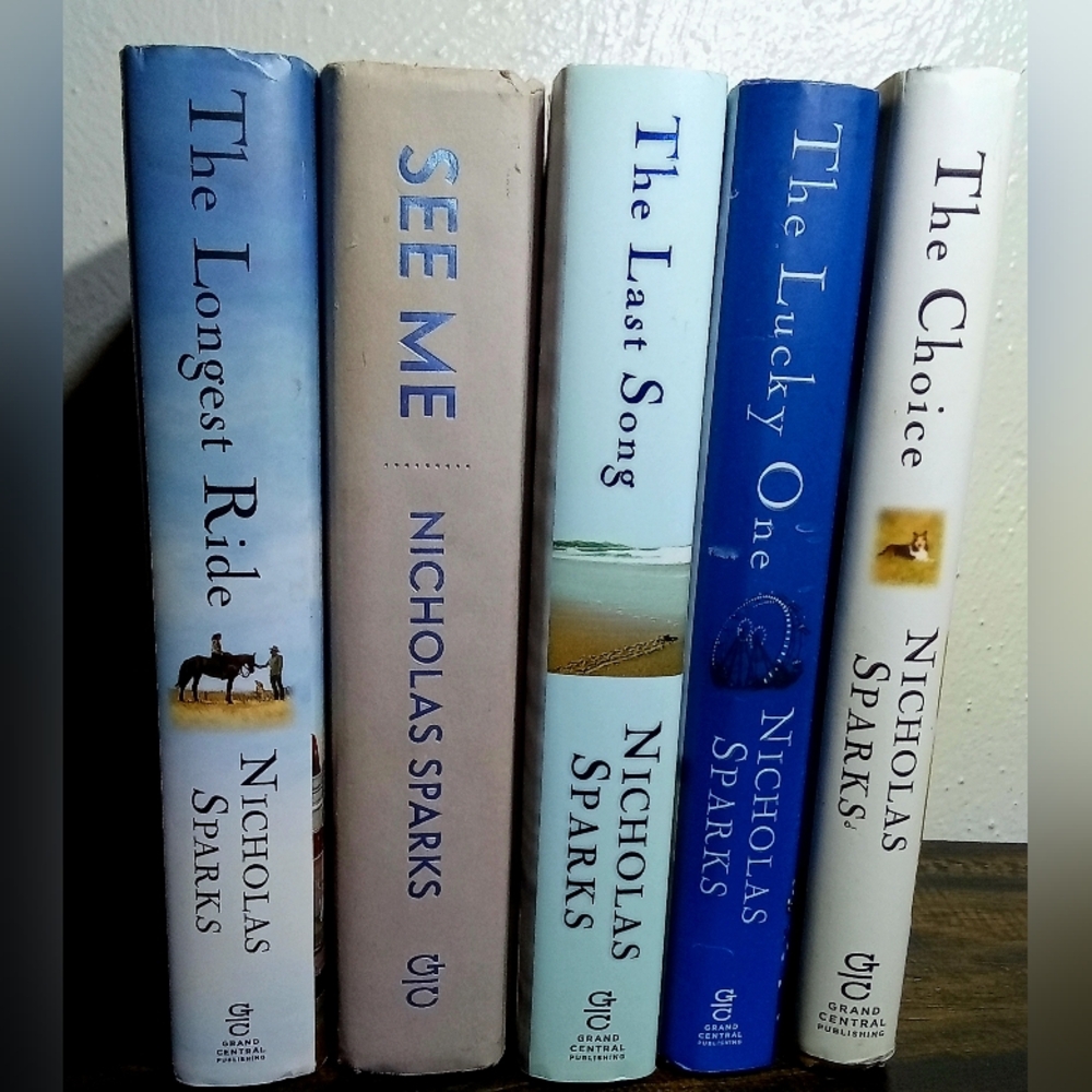 5 Nicholas Sparks Hard Cover The Lucky One Last Song Choice Longest Ride See Me